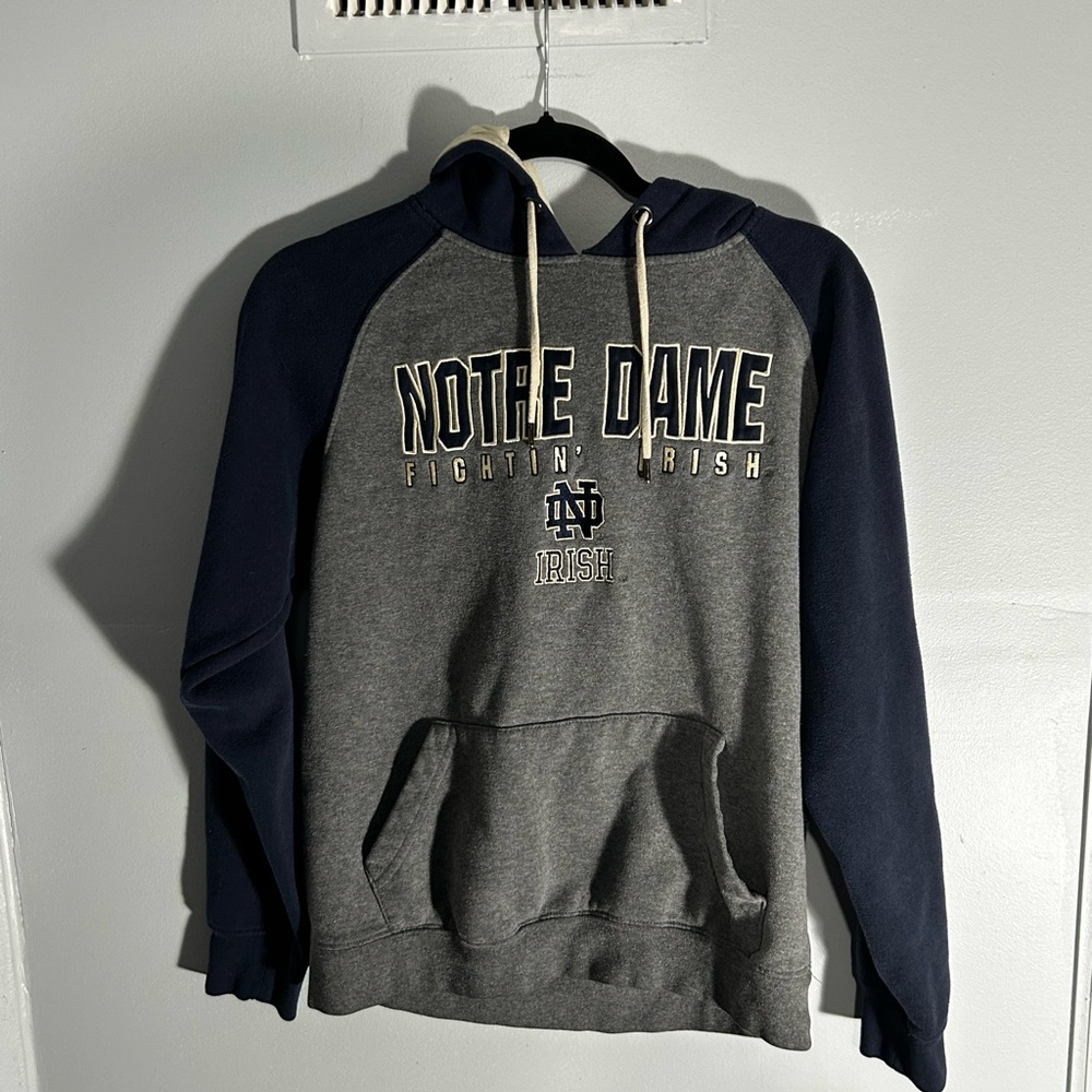 Colosseum Gray and Blue Notre Dame Sweatshirt